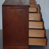 Small Victorian desk in solid walnut with drawers.