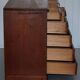 Small Victorian desk in solid walnut with drawers.
