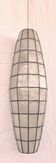 Luminaire fuseau 62cm nacre et laiton années 70