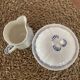 Milk or cream jug and sugar bowl with Gien earthenware lid, Rouen model 32