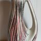 Free-form ceramic vase by R. Dupanier with abstract decoration from the 50s