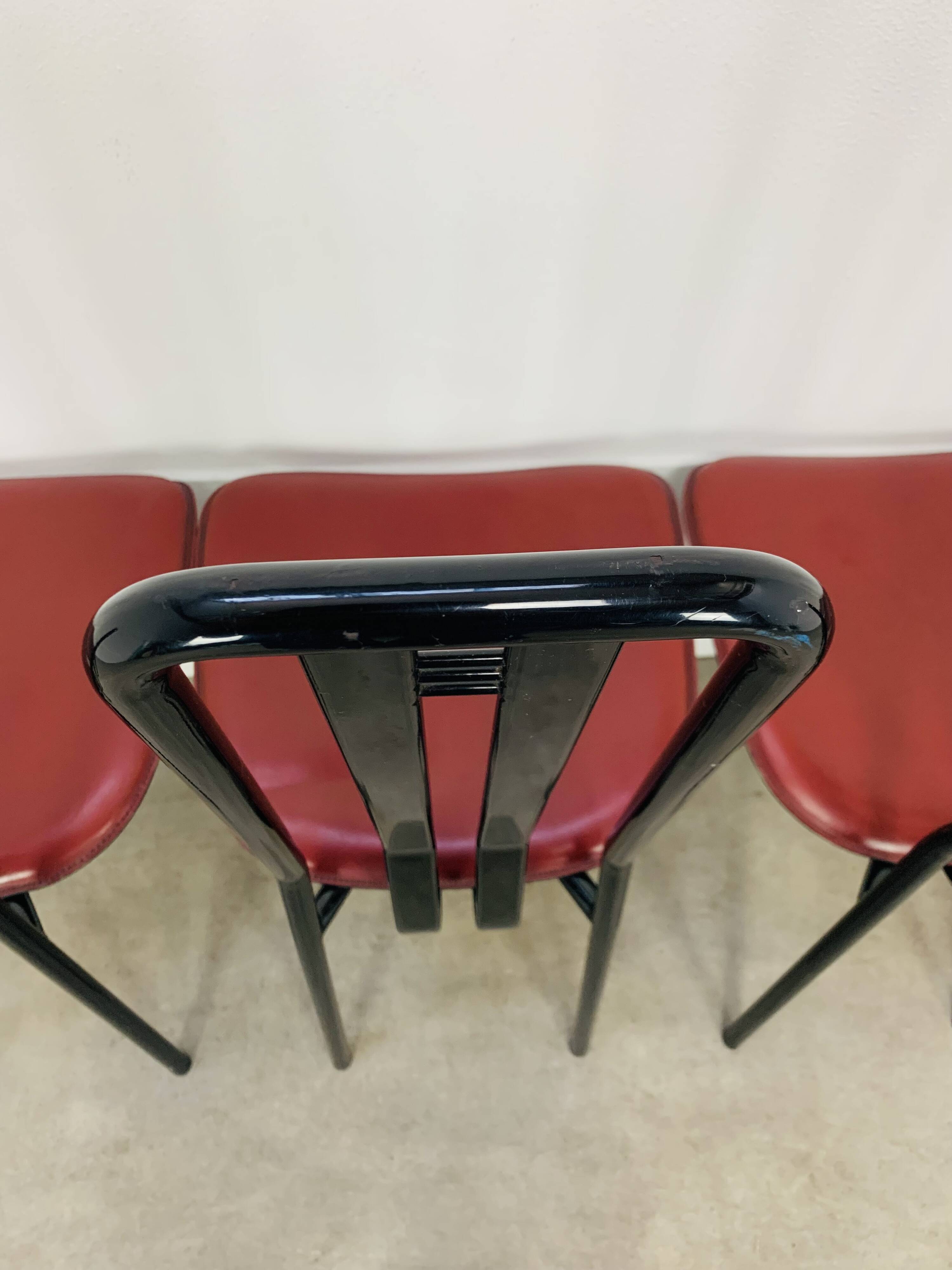 6 chairs by Giorgio Cattelan for Cidue Italy, postmodern, 1980s