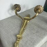 Pair of wall candle holders in bronze