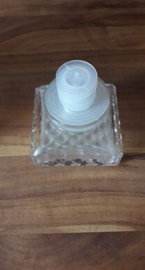 Faceted glass whisky carafe