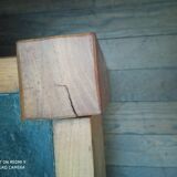 Vintage coffee table in elm and slate