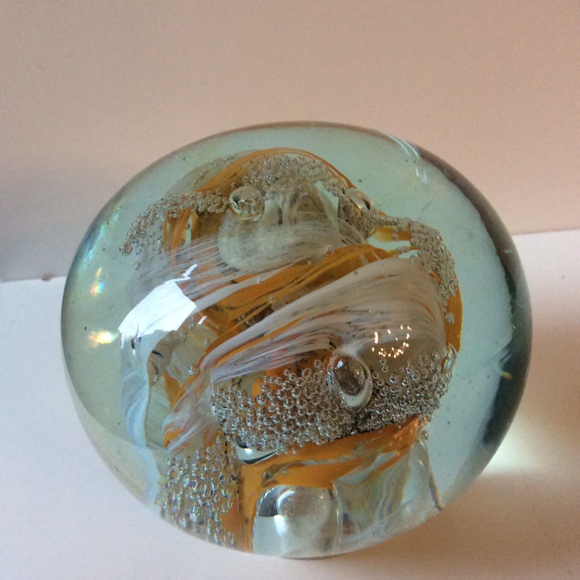 Vintage glass paper press