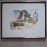 Small framed watercolor