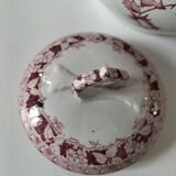 Saint-Amand & Hamage antique sugar bowl – Campanule rouge model