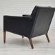 Années 1960, design danois de Kurt Østervig, chaise longue modèle 55, cuir, palissandre, originale.