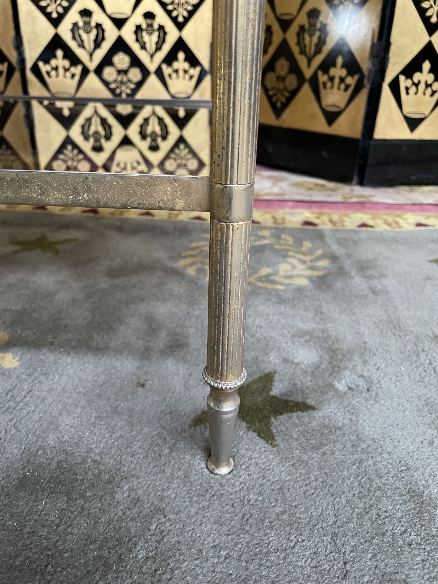 Coffee table 1970 gold metal