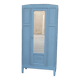 Parisian Art Deco armoire with beveled mirror and painted decoration