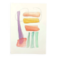 Original abstract painting – colourful graphic composition – 24 x 34 cm