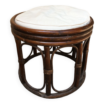Ottoman wicker and rattan Roche Bobois