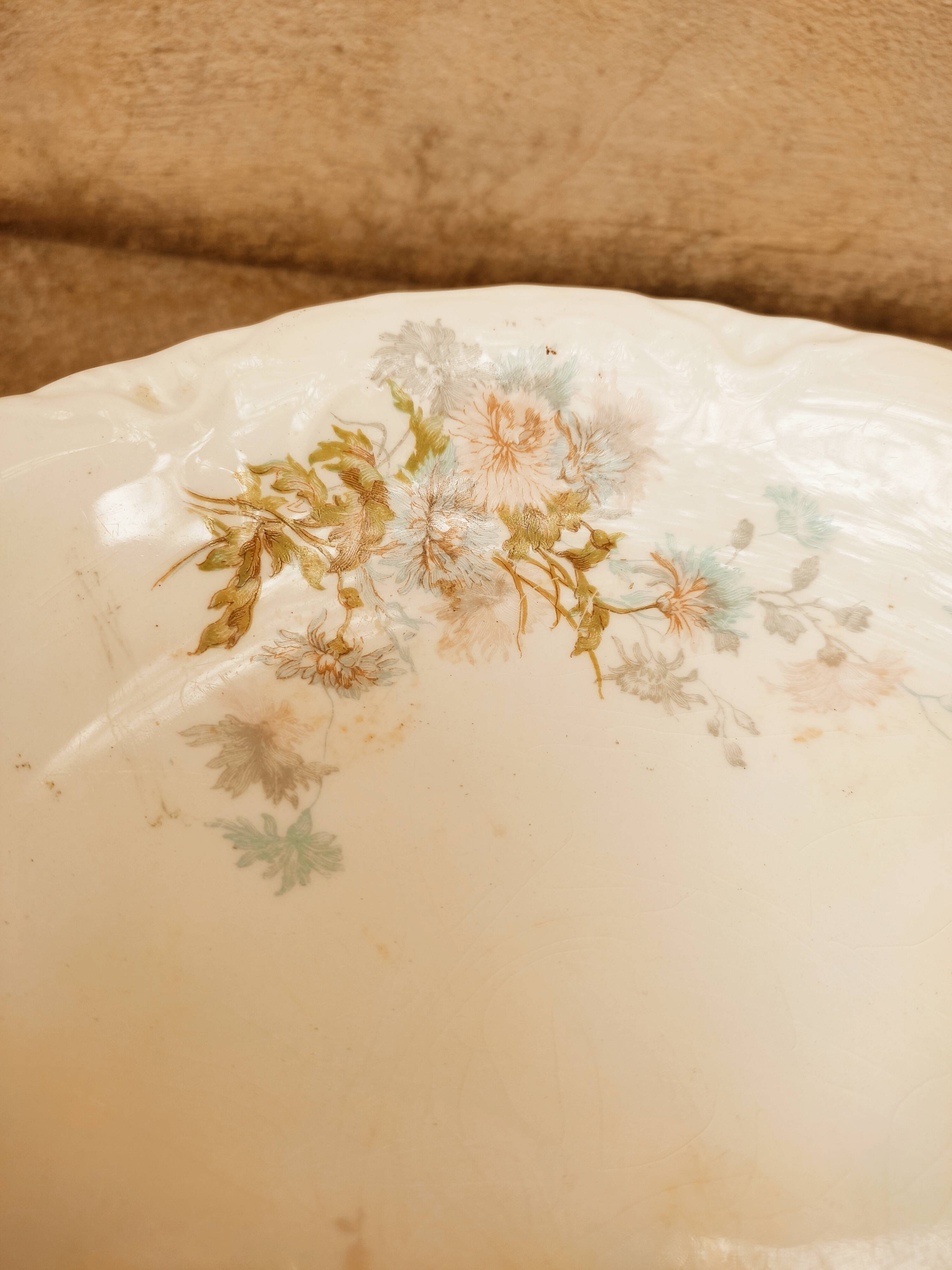 English compotier in half porcelain