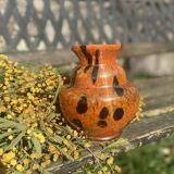 Orange Clichy vase from the Art Deco period