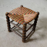 oak and straw stool, 1950