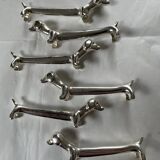 Vintage silver-plated dachshund knife rest
