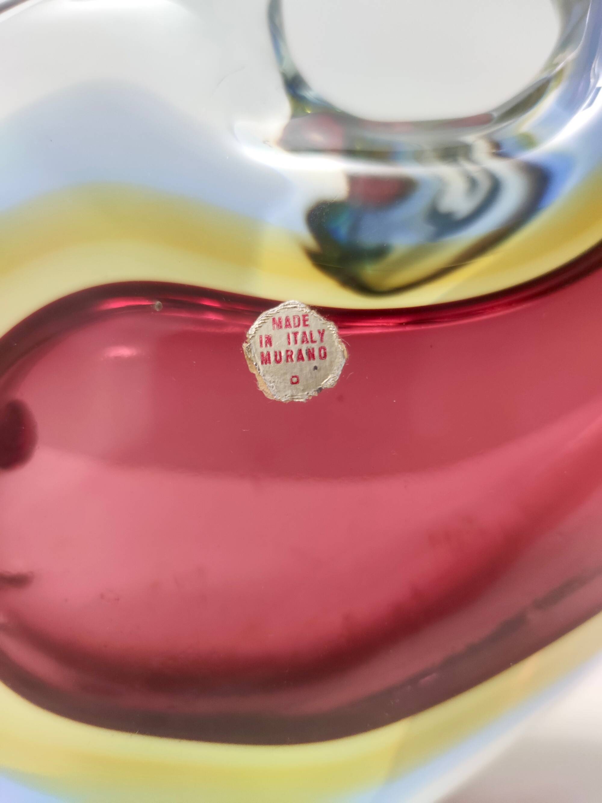 Sommerso Murano Glass Vase Ascribable to Poli for Seguso, Italy