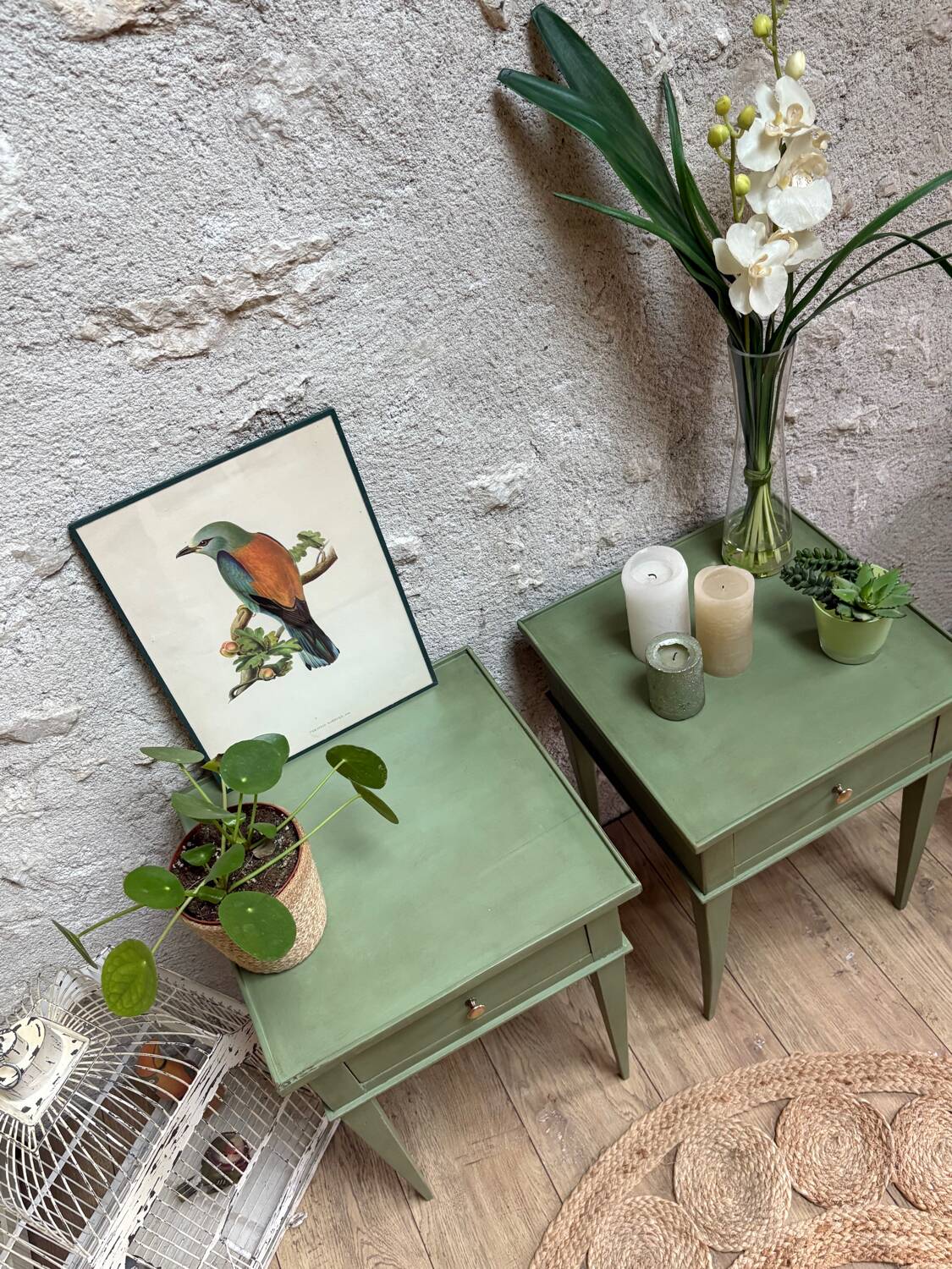 Pair of vintage bedside tables