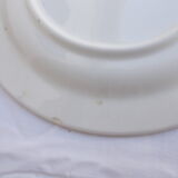 Ensemble 4 assiettes plates blanche et bleu