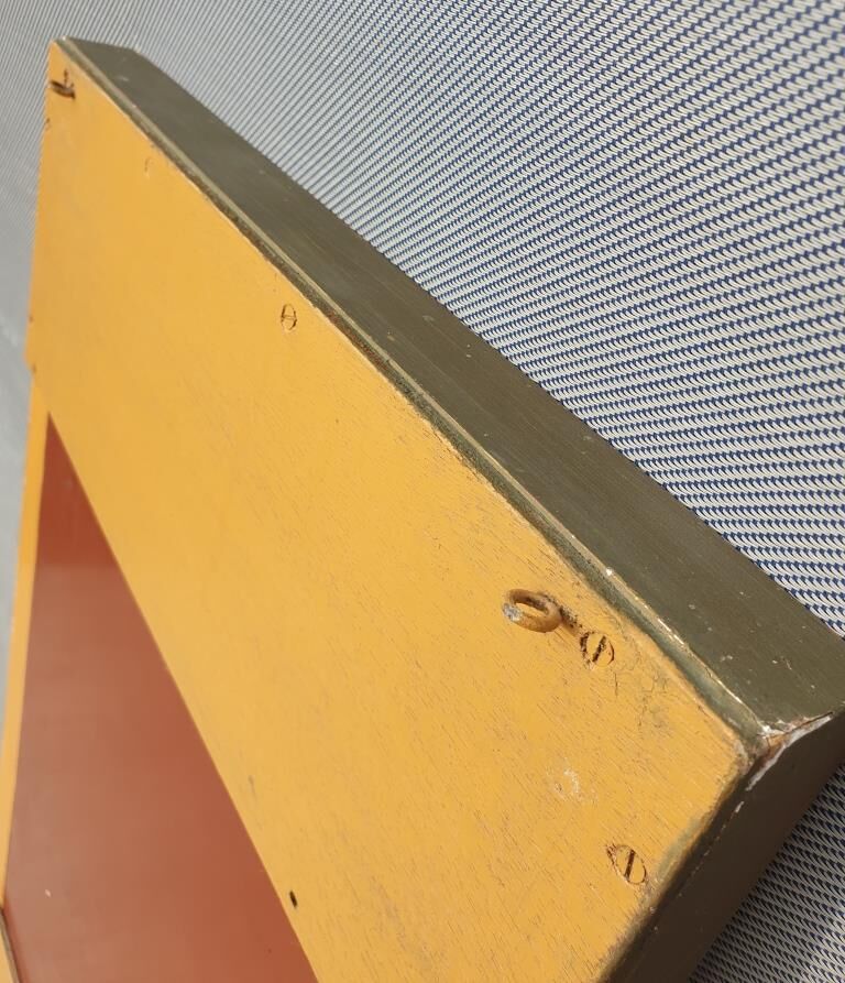 Beveled mirror gilded frame 140x42