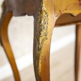 Mahogany Sewing Table with Brass Details, 1890s