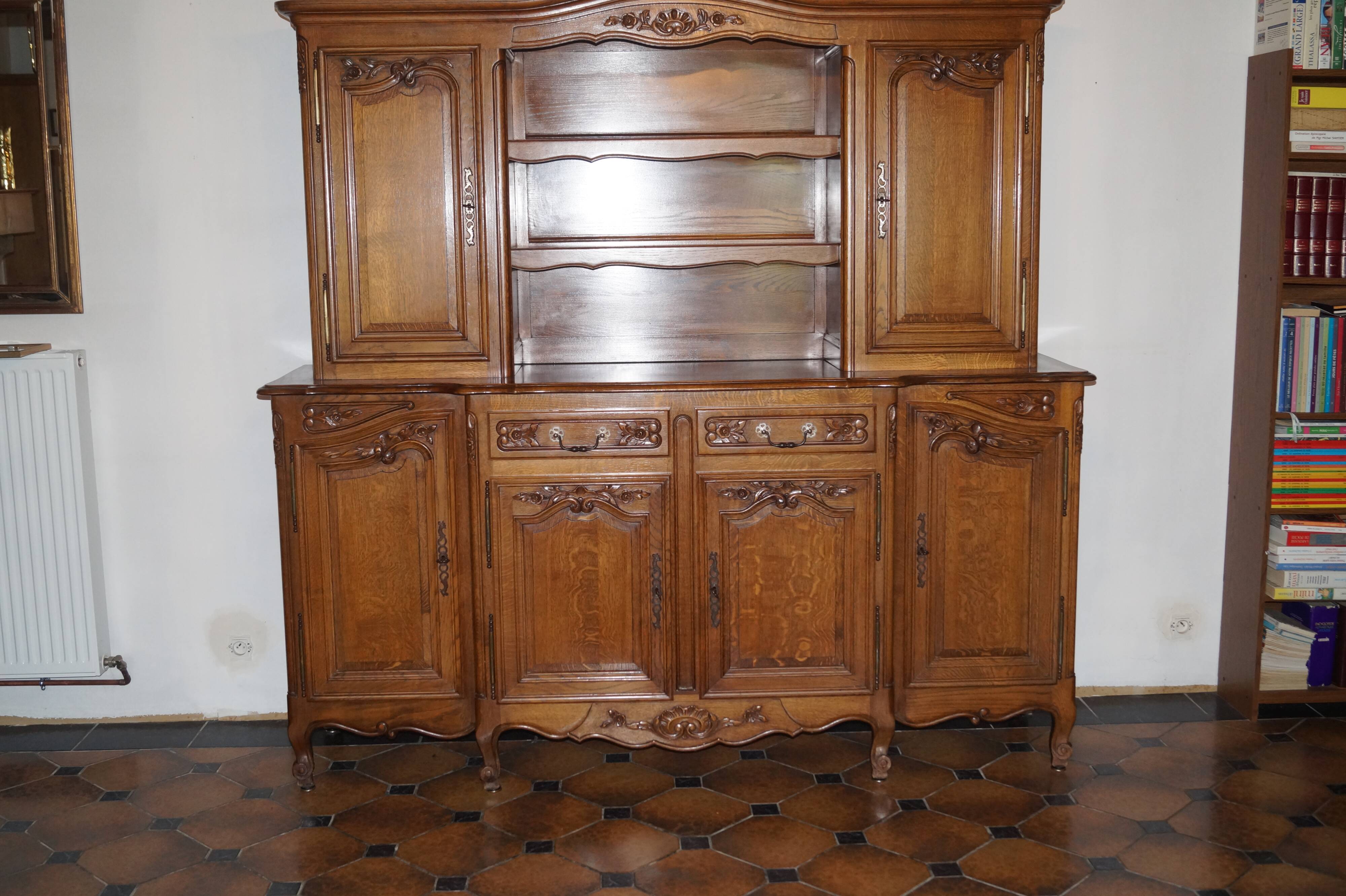 Louis xv oak sideboard