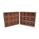 Two wall shelves with solid wood compartments design 80s