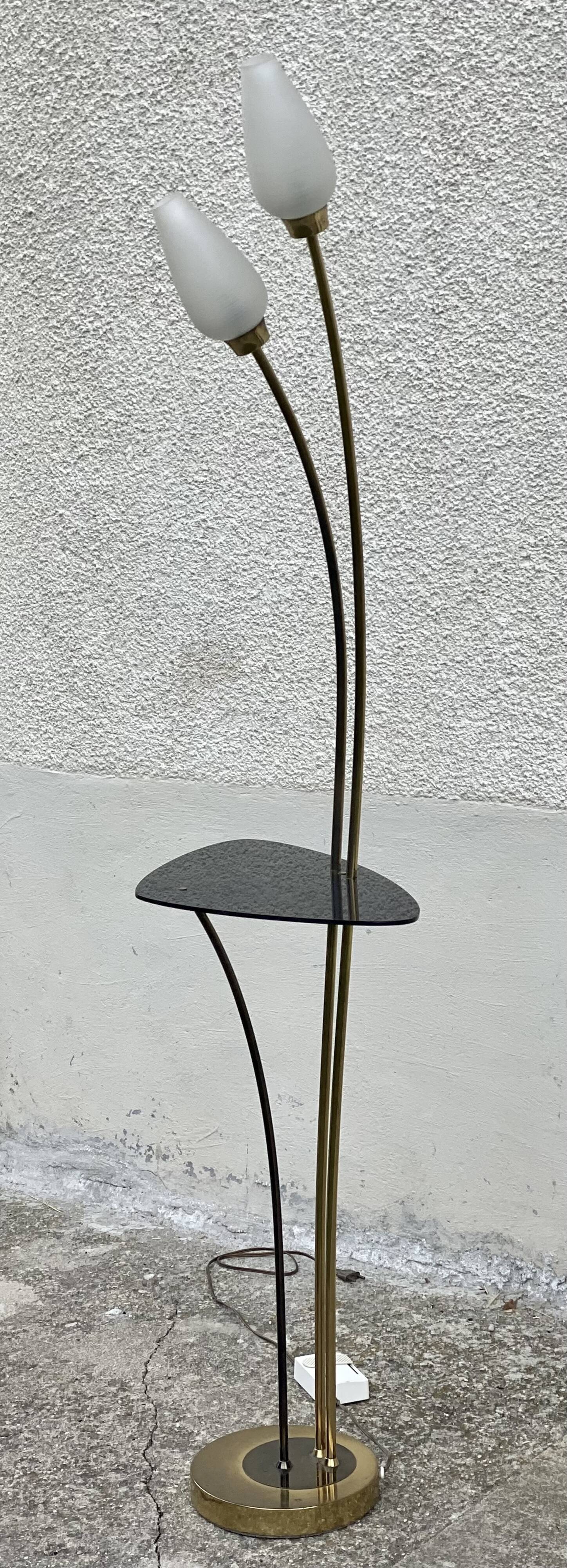 Arlus vintage 1950 reed floor lamp