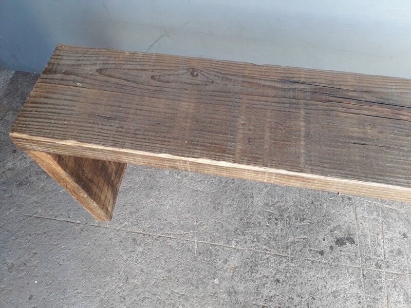 Old solid wood bench