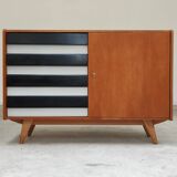 U-458 black and white sideboard by Jiri Jiroutek for Interier Praha