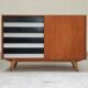 U-458 black and white sideboard by Jiri Jiroutek for Interier Praha