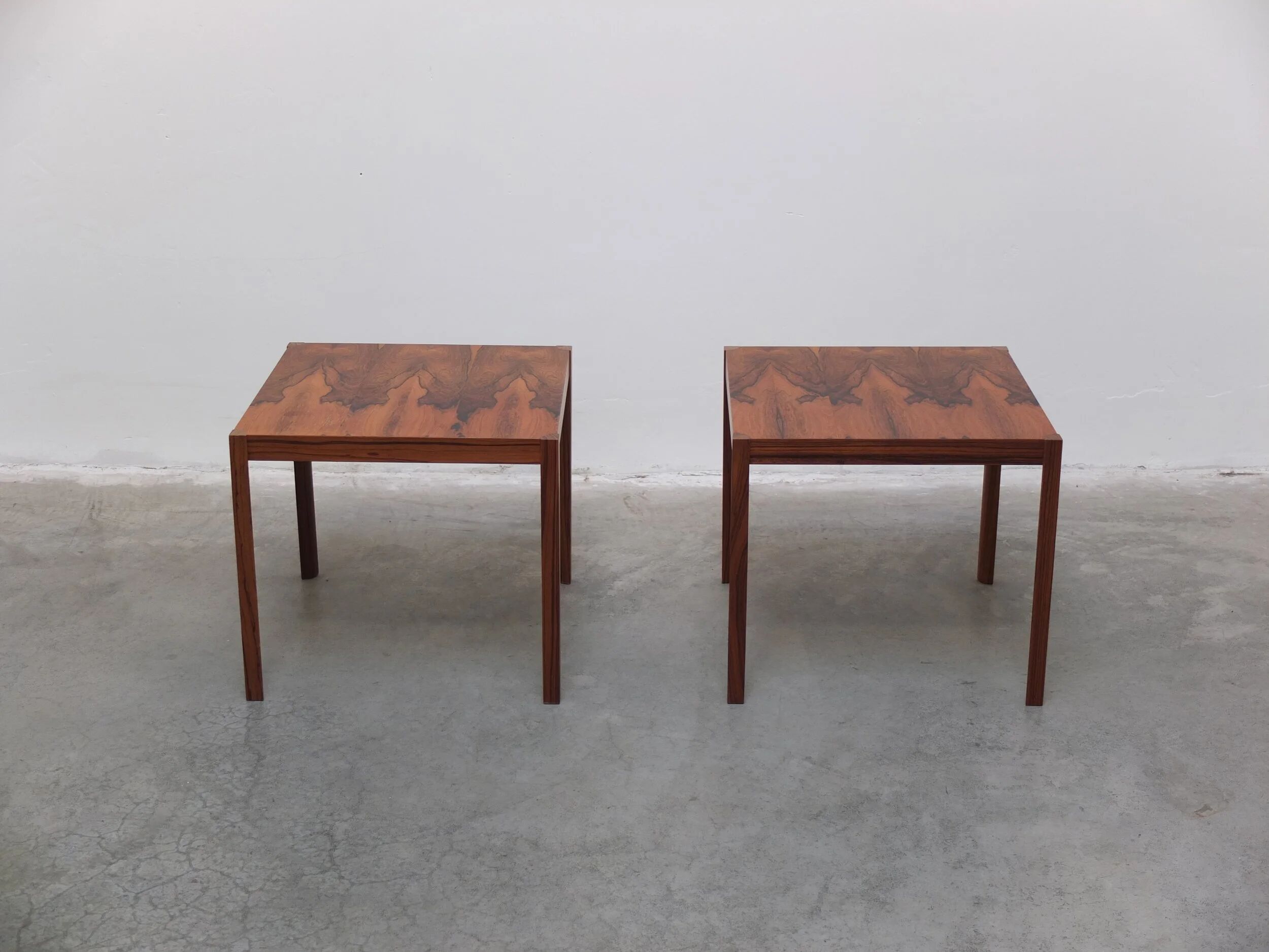 Pair of side tables in rosewood by Wilhelm Renz, 1960s