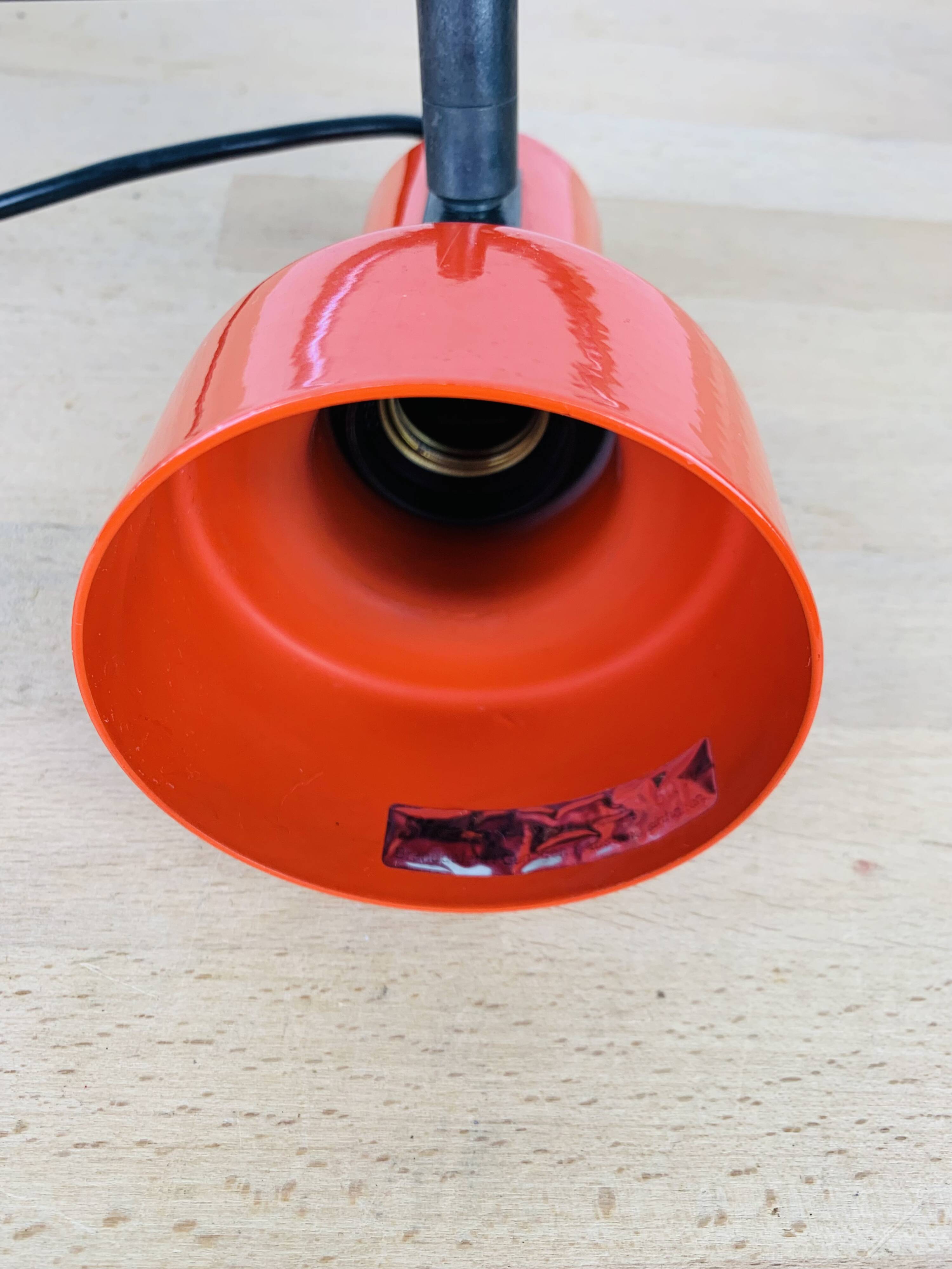 Stralux 70s red spotlight desk lamp