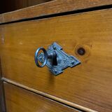 Antique painted pine desk or secretaire with wall unit from Germany late 1800s.