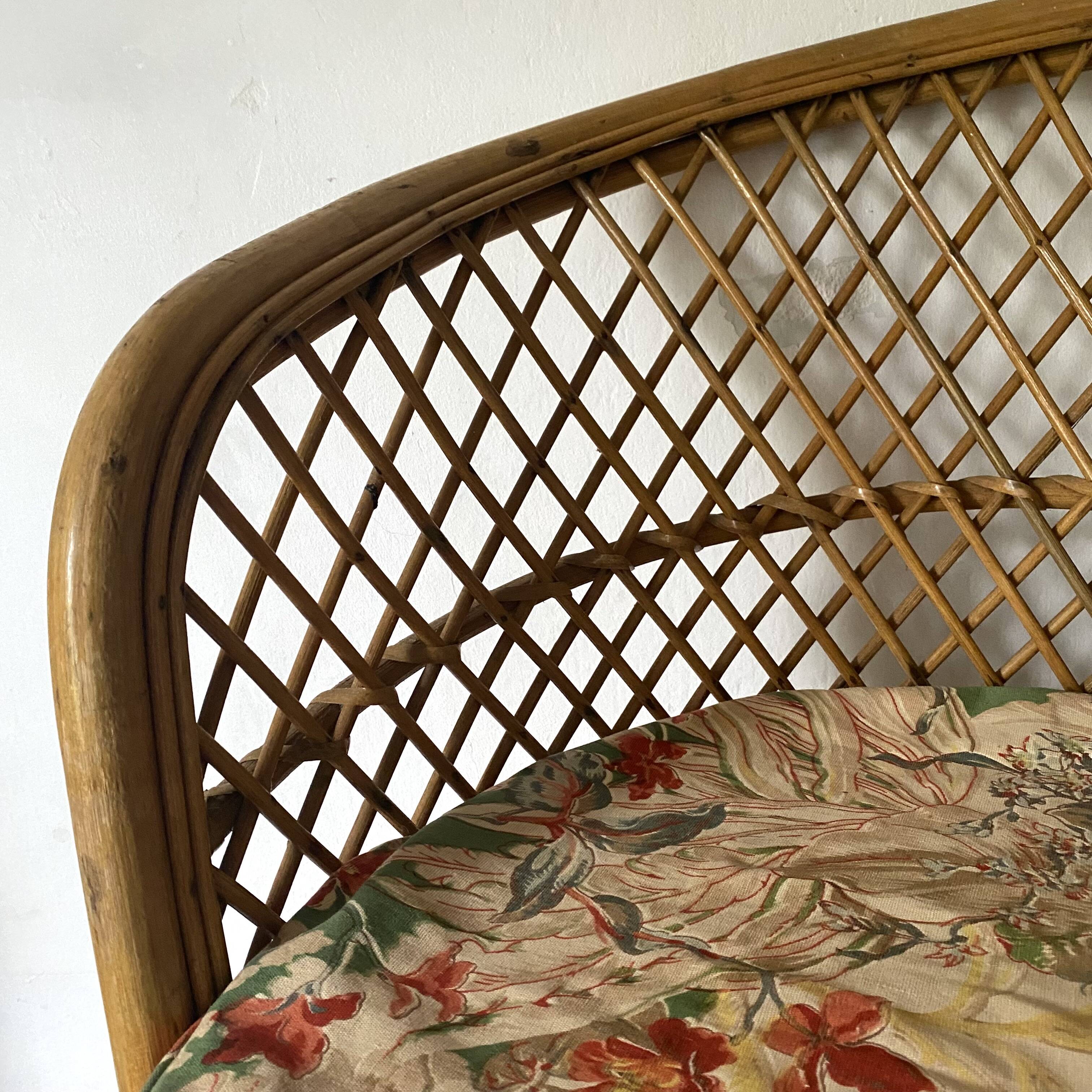 Vintage rattan armchair