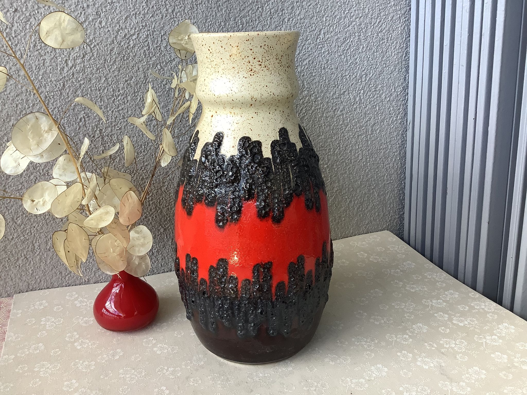 Vase Bay Keramik fat lava West Germany 7030