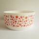 Salad bowl opaline arcopal scania vintage flowers 70s