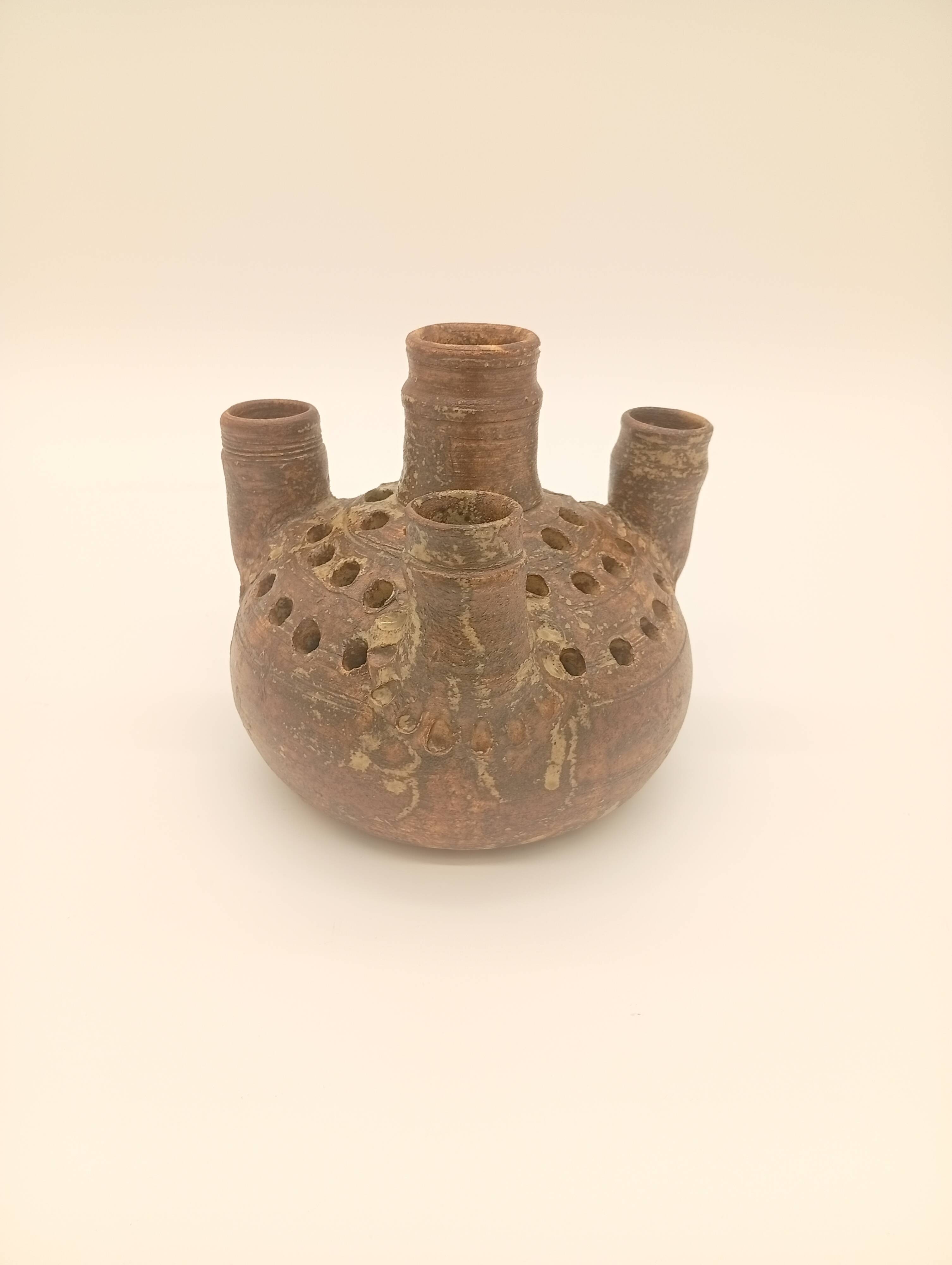 Vase Stoneware Multiple Fireplaces Pottery la Hulotte Caylus Ceramic Studio