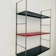 Adjustable wall shelf Mid-Century Modern in brass and metal