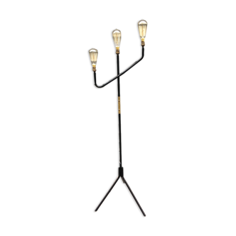 Lampadaire 3 branches style industriel 1960
