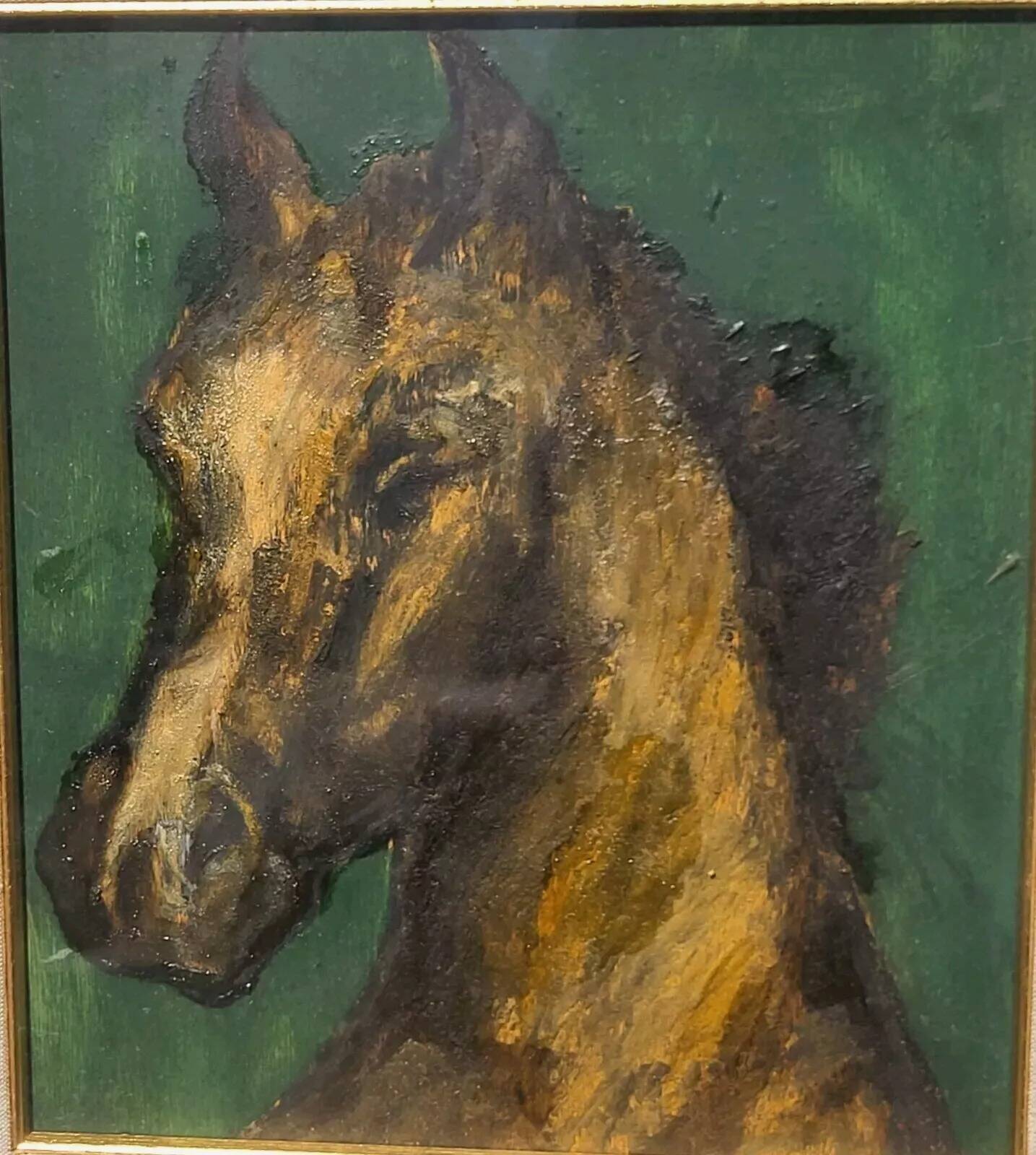 Thoroughbred Horse Portrait Oil Painting