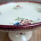 Antique compote dish Sarreguemines – Strasbourg model – floral decoration