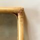 Large vintage tray in bamboo and smoked glass