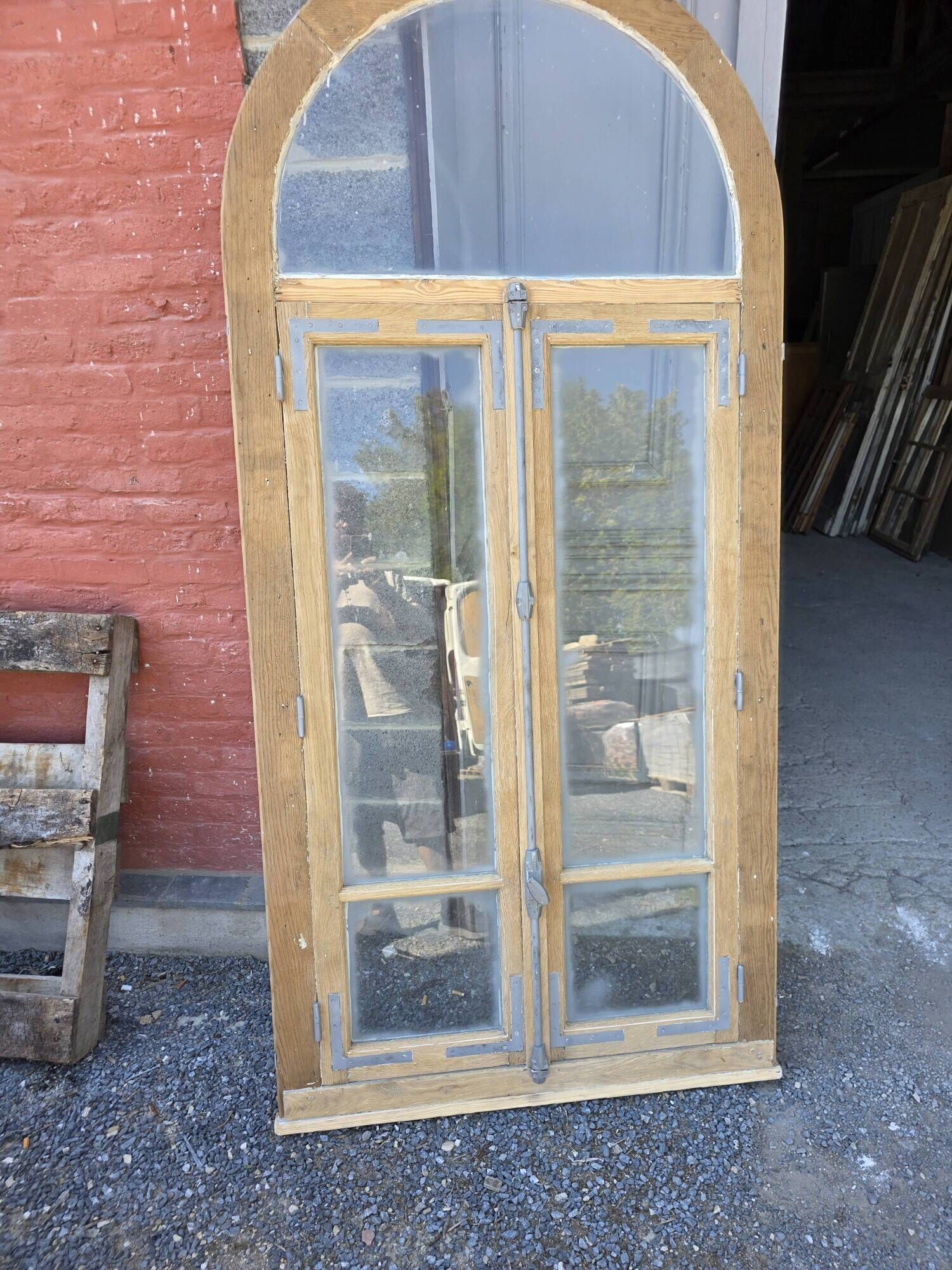 Old window in solid oak
