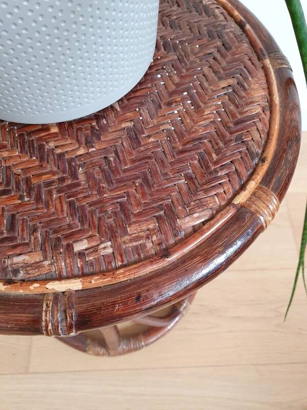 Vintage rattan stool