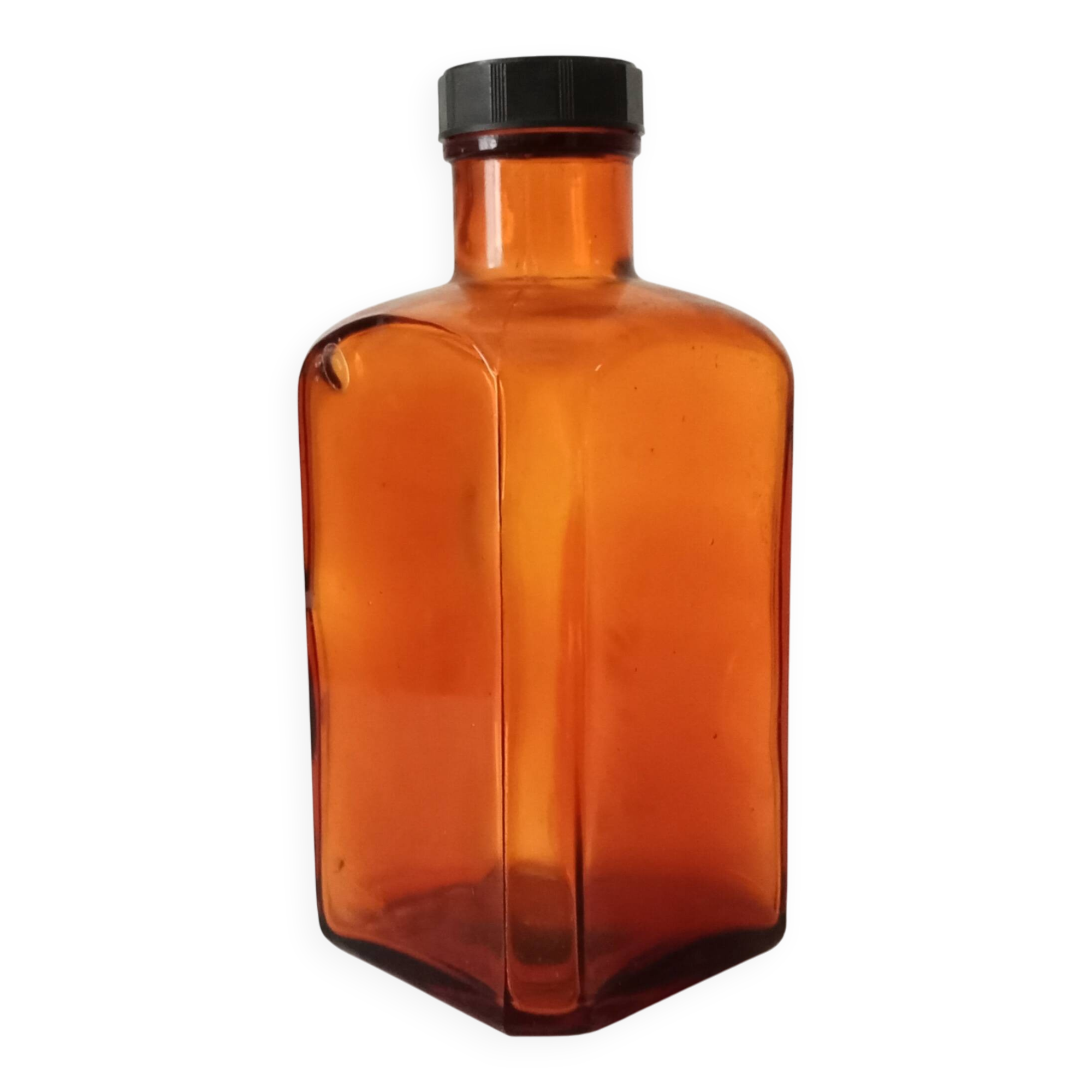 Old amber pharmacy bottle