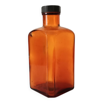 Old amber pharmacy bottle