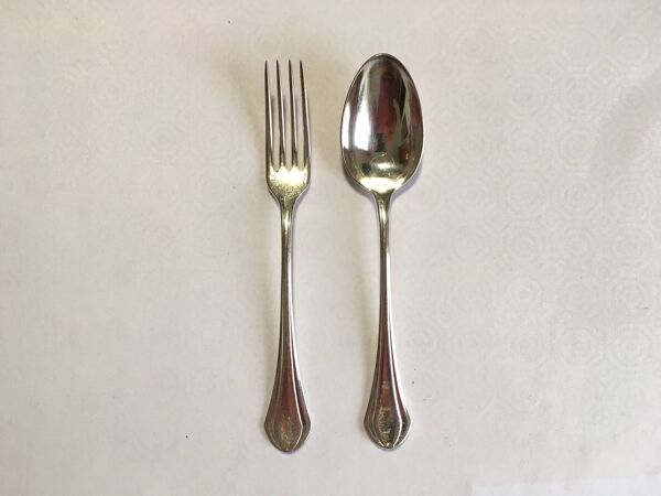 Ensemble de 18 couverts Christofle en métal argenté,modèle Printania