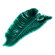 Grand plat barbotine feuille Vallauris